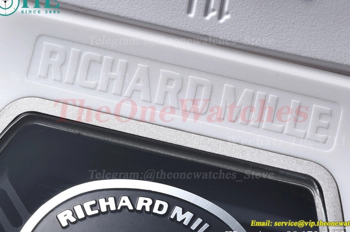 Strap Real YSF RM52-01 On Rubber White Cer RU Tourbillon 0217